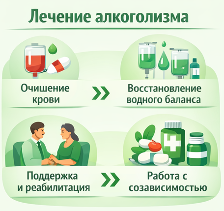 лечение алкоголизма в Клинцах этапы